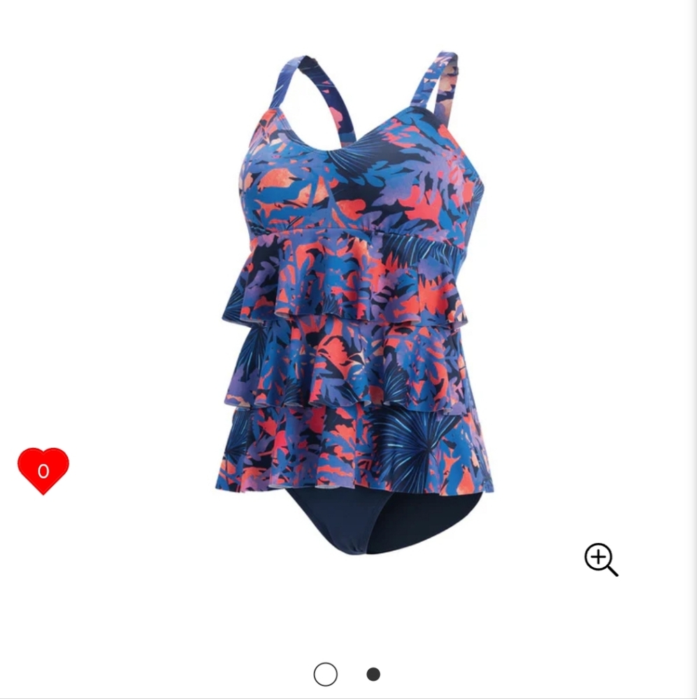 Dolfin Blue and Pink Floral One Piece Swimsuit